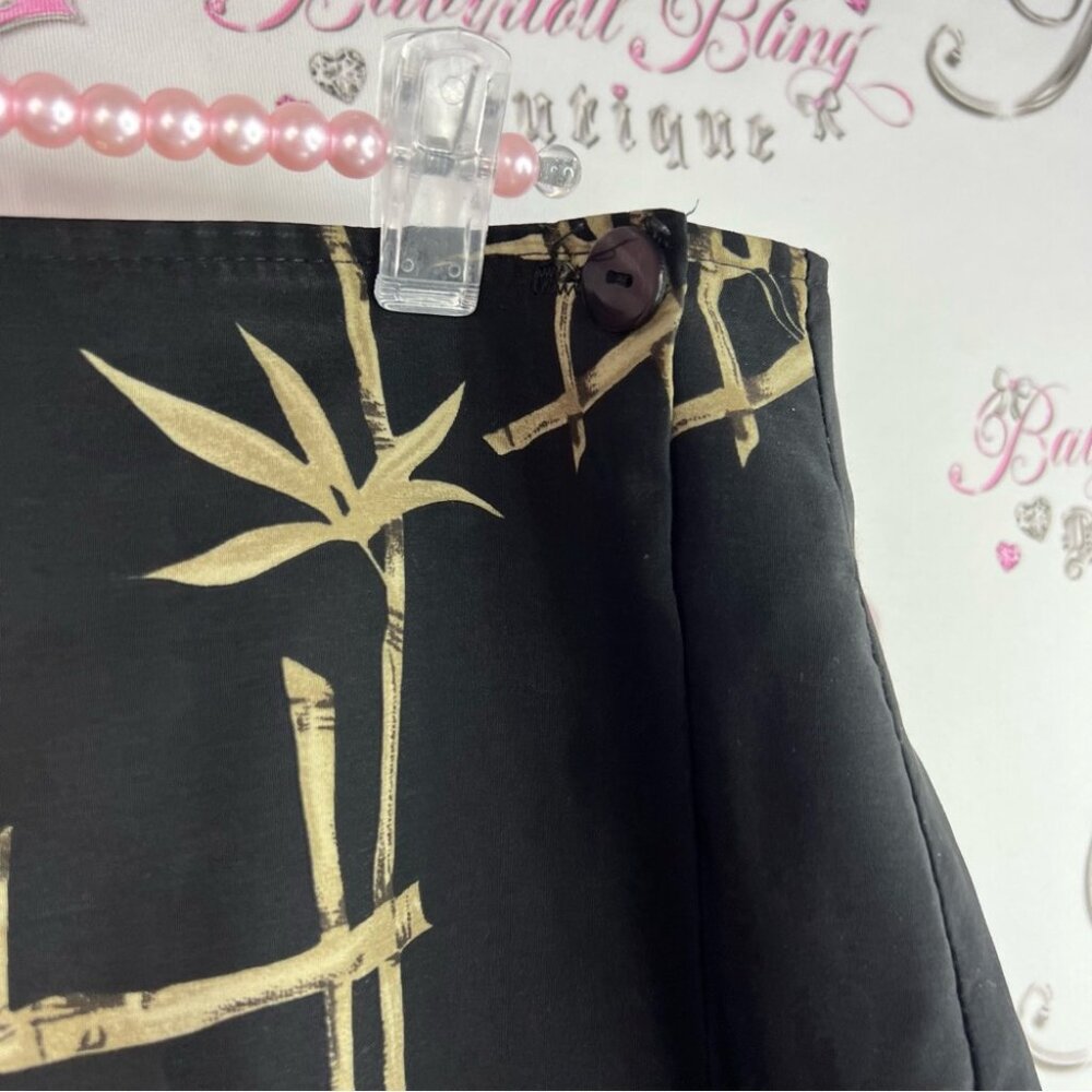 Jessica skirt bamboo sticks tropical Black and Gold Bamboo Pencil Skirt - Picture 7 of 12